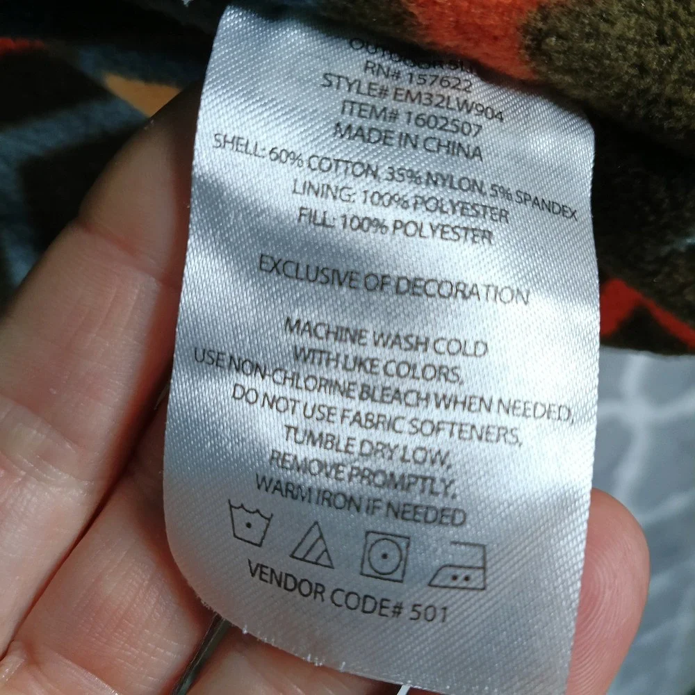 Eddie Bauer Shirt Jacket Men L Gray Fleece Lined Snap Up Aztec Geometric Lining